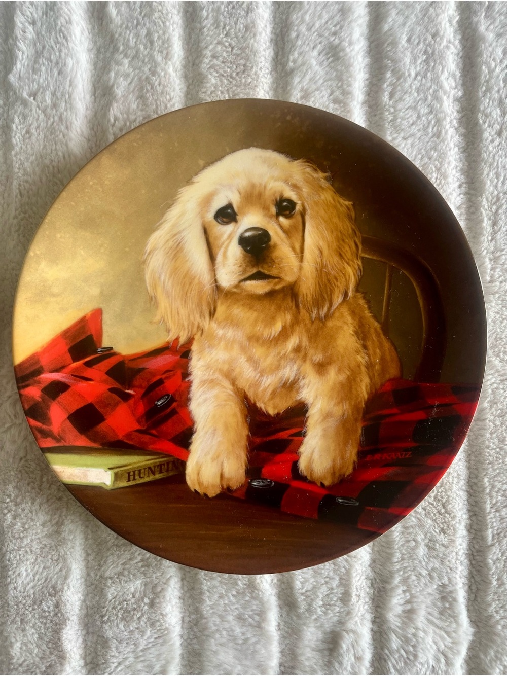 Vintage 1988 Edwin M Knowles "The Cocker Spaniel" Shirt Tales Plate Lynn Kaatz